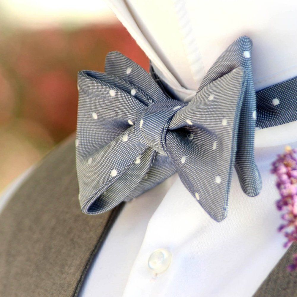NWT Men's bow tie Silk Self - tied Bow tie Gift Box S442
